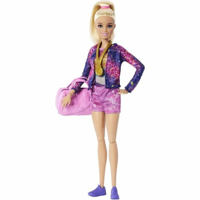 Barbie Muñeca Gimnasta Rubia con Mecanismo de Clip y Accesorios