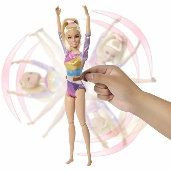 Barbie Muñeca Gimnasta Rubia con Mecanismo de Clip y Accesorios