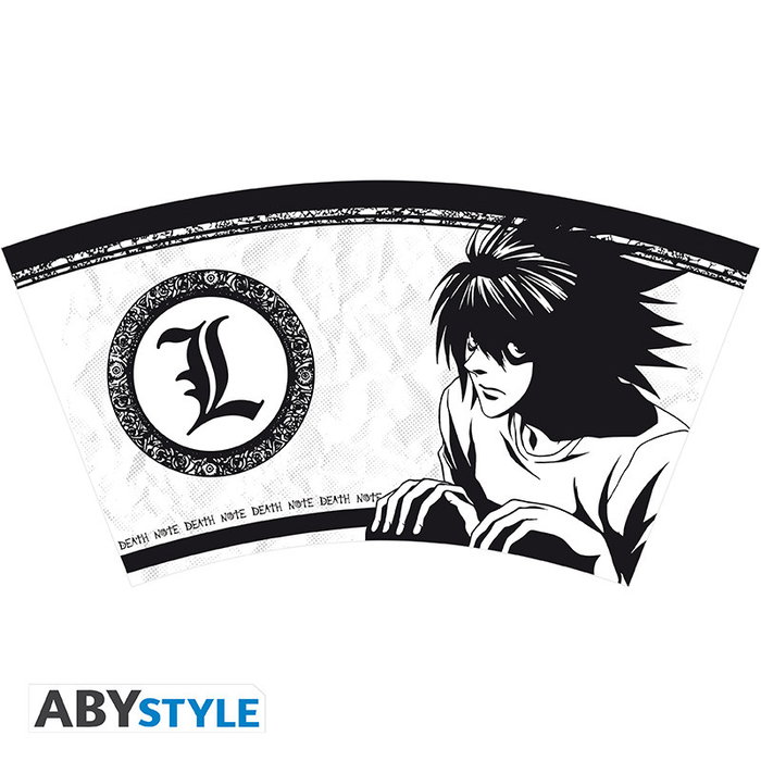 ABYstyle Taza Death Note - Licencia Oficial, Personaje L, 250 ml, Cerámica, apta microondas y lavavajillas, Caja ventana