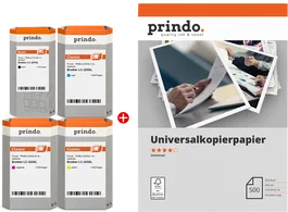 Prindo Classic XL Negro, Cian, Magenta, Amarillo Value Pack 4.800 Páginas