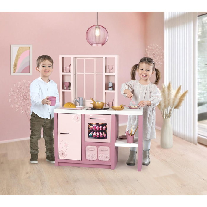 Smoby Loft Fleur Toy Kitchen Blanco / Rosa Smoby Loft Fleur Toy Kitchen Blanco / Rosa