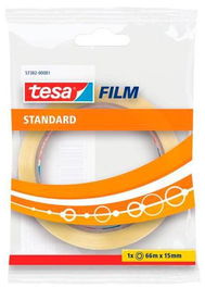 Tesa Cinta Adhesiva Transparente Standard, 15 mm x 66 m, Set de 10 Unidades (Set de 10)