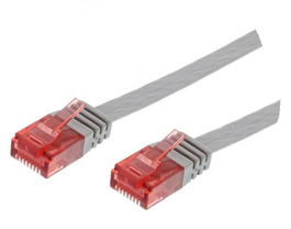 MicroConnect Cable de Red CAT6 U/UTP Plano 0,25m Gris para Instalaciones de Espacio Reducido
