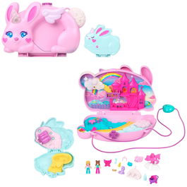 Mattel Polly Pocket Set Cofre-Bolso Conejito JFT88 Juguete para Niñas +4 Años