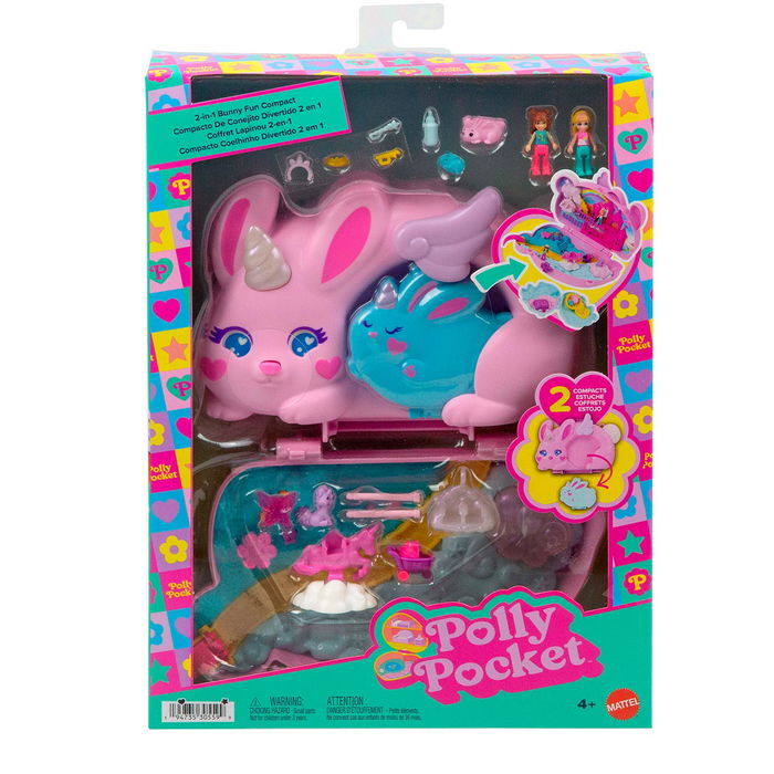 Mattel Polly Pocket Set Cofre-Bolso Conejito JFT88 Juguete para Niñas +4 Años