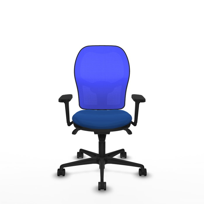 PIQUERAS Y CRESPO Silla de oficina Jorquera Azul con mecanismo Sincro y Brazos 3D