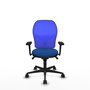 PIQUERAS Y CRESPO Silla de oficina Jorquera Azul con mecanismo Sincro y Brazos 3D