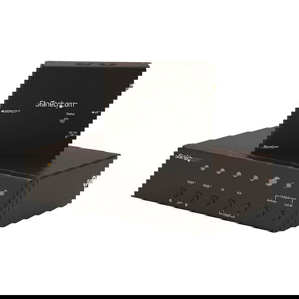 StarTech Extensor HDBaseT con Switch - DisplayPort, VGA y HDMI por Cable CAT5/CAT6 - 4K 60Hz 4096x2160 - Alcance 70m - Kit Transmisor/Receptor StarTech Extensor HDBaseT con Switch - DisplayPort, VGA y HDMI por Cable CAT5/CAT6 - 4K 60Hz 4096x2160 - Alcance 70m - Kit Transmisor/Receptor