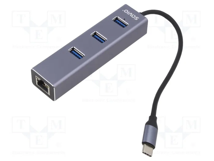 SAVIO Hub USB AK-57 con USB 3.1 Gen 1 y RJ45 SAVIO Hub USB AK-57 con USB 3.1 Gen 1 y RJ45