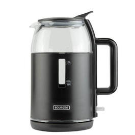 Bourgini Hervidor Eléctrico 2000 W 1.5 L Cristal y Plástico Negro