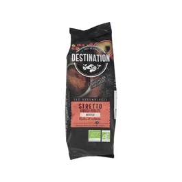 Stretto Café Italiano Molido 250g Bio, Intensidad 9/10, Café Arábica y Robusta de Agricultura Ecológica