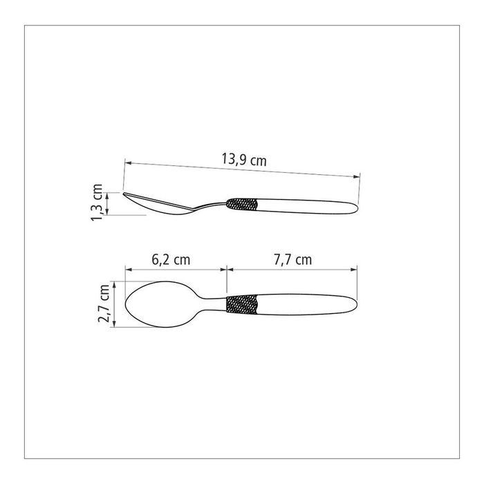 Tramontina Cubiertería 30 Piezas Negro Acero Inoxidable Mango Polipropileno