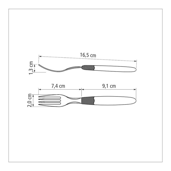 Tramontina Cubiertería 30 Piezas Negro Acero Inoxidable Mango Polipropileno