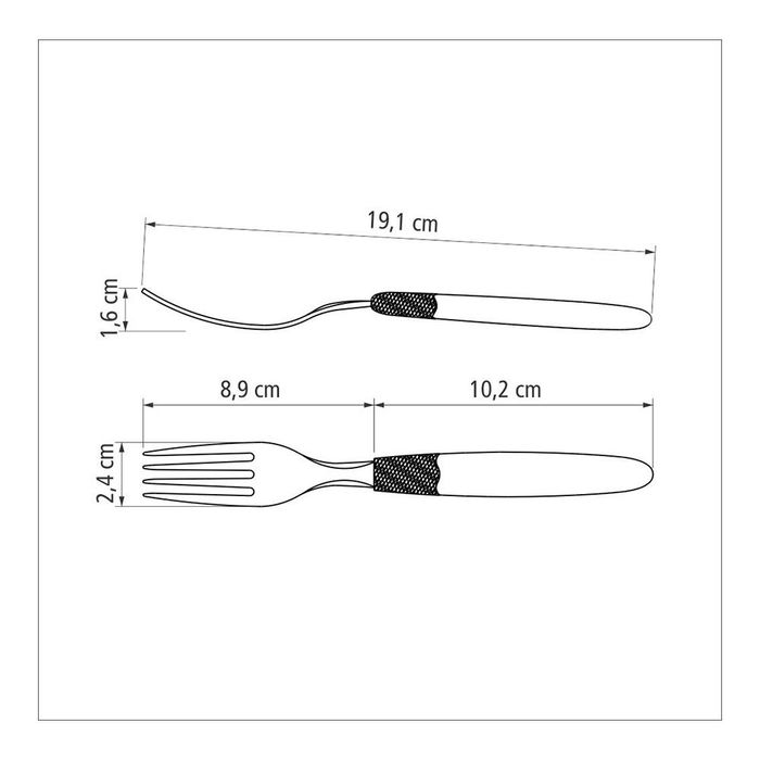 Tramontina Cubiertería 30 Piezas Negro Acero Inoxidable Mango Polipropileno