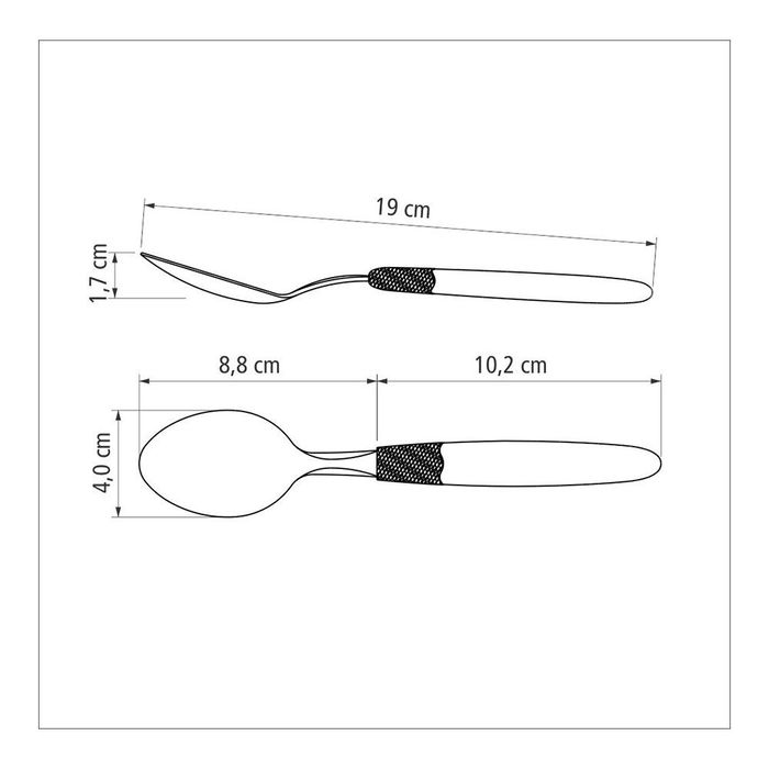 Tramontina Cubiertería 30 Piezas Negro Acero Inoxidable Mango Polipropileno