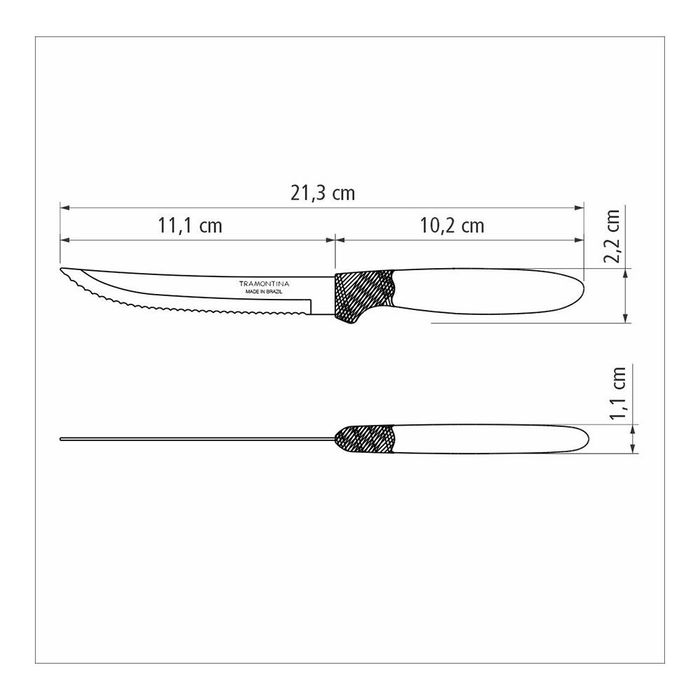 Tramontina Cubiertería 30 Piezas Negro Acero Inoxidable Mango Polipropileno