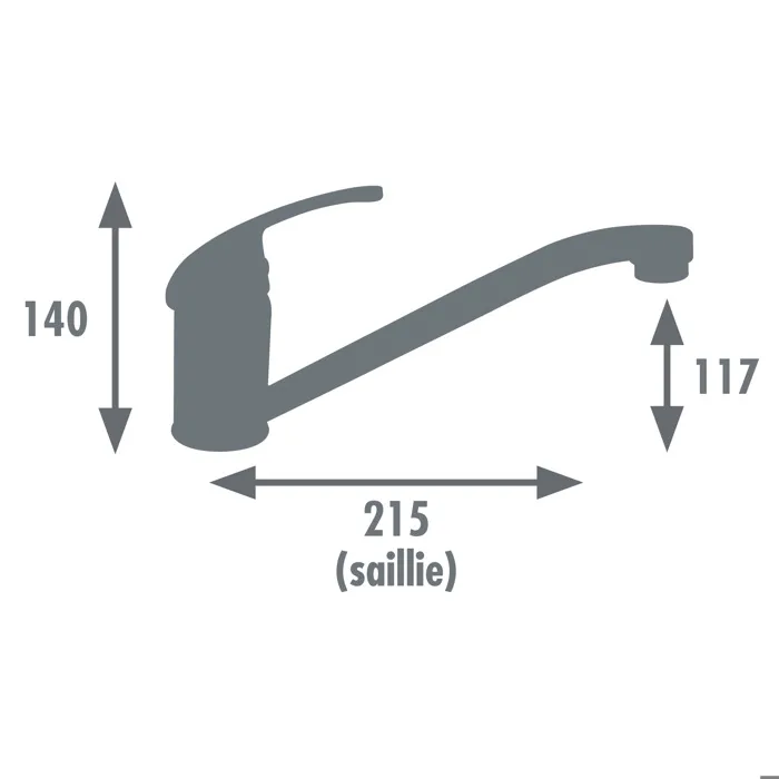 Edouard Rousseau Grifo Cocina Mezclador Belfort Cromo - Sin Ducha de Mano