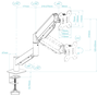 Tooq Soporte de Mesa para Monitor DB1340TNR-B 13-34'' Negro