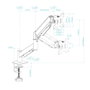 Tooq Soporte de Mesa para Monitor DB1340TNR-B 13-34 pulgadas