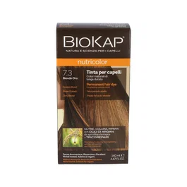 BIOKAP Golden Blond Tinte Rubio Dorado 7.3 140ml - Cobertura Canas, Ingredientes Vegetales, Nutre y Repara el Cabello