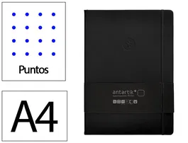 Antartik Cuaderno A4 Tapa Dura Hojas Puntos Negro 100 Hojas 80gr FSC