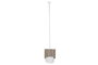 DKD Home Decor Lámpara de Techo de Yute y Metal Natural Marrón y Crudo 40x40x51 cm