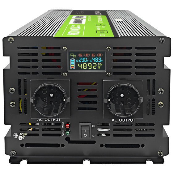 Green Cell KFZ Spannungswandler Power Inverter 48V > 230V 5000W/10000W Display