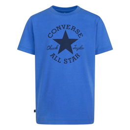Camiseta de Manga Corta Infantil Converse Sustainable Core Sse Azul