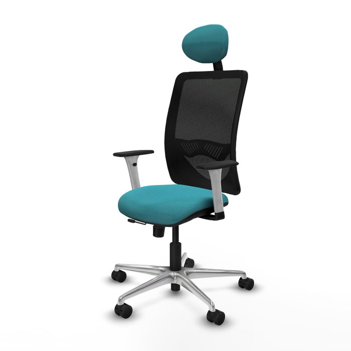 PIQUERAS Y CRESPO Silla de oficina Zulema con mecanismo Sincro/Traslack, Turquesa y Negro PIQUERAS Y CRESPO Silla de oficina Zulema con mecanismo Sincro/Traslack, Turquesa y Negro