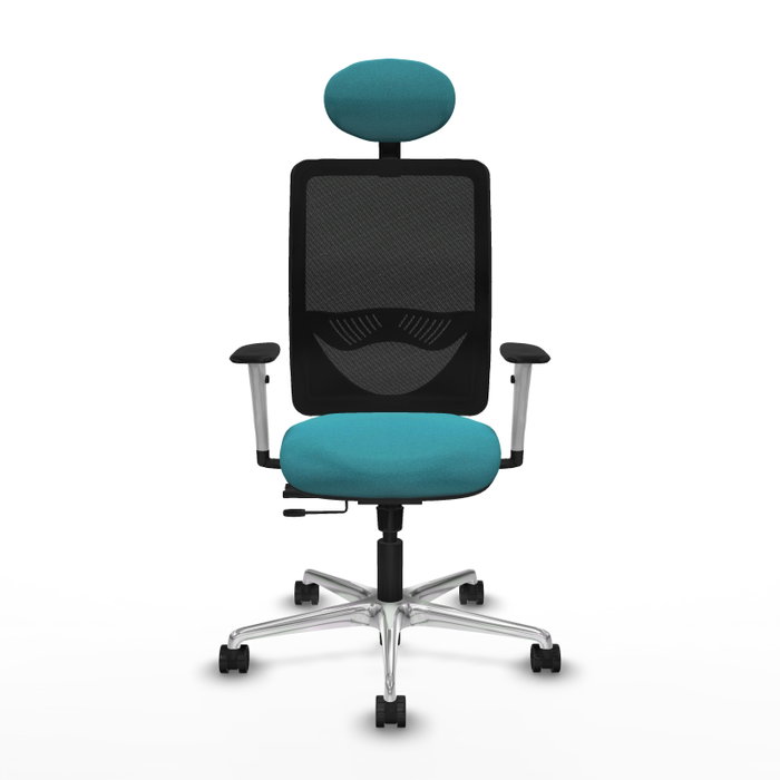 PIQUERAS Y CRESPO Silla de oficina Zulema con mecanismo Sincro/Traslack, Turquesa y Negro PIQUERAS Y CRESPO Silla de oficina Zulema con mecanismo Sincro/Traslack, Turquesa y Negro