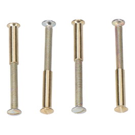 Edm Tornillos de Latón Ensamble Dorado 5,5 cm - 4 uds Blister