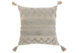 DKD Home Decor Cojín Crudo Poliéster y Algodón 45x8x45 cm