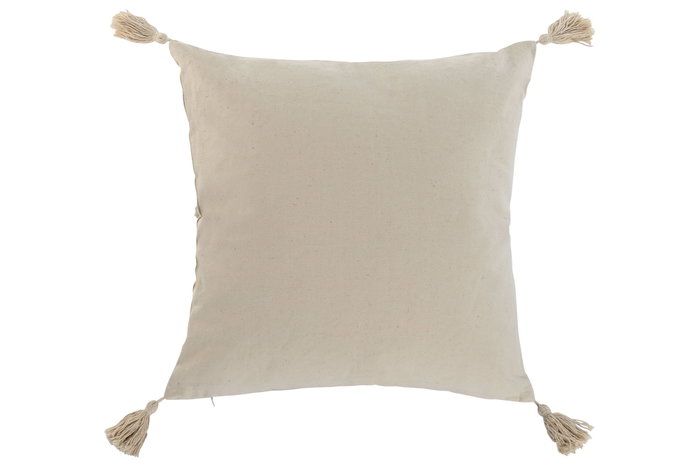 DKD Home Decor Cojín Crudo Poliéster y Algodón 45x8x45 cm