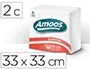 Amoos Servilletas de celulosa blancas 33x33 cm 2 capas paquete de 90 unidades