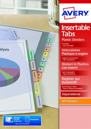 Separadores Avery Pp A4+ 12 Pestañas Personalizables C/Doble Bolsillo