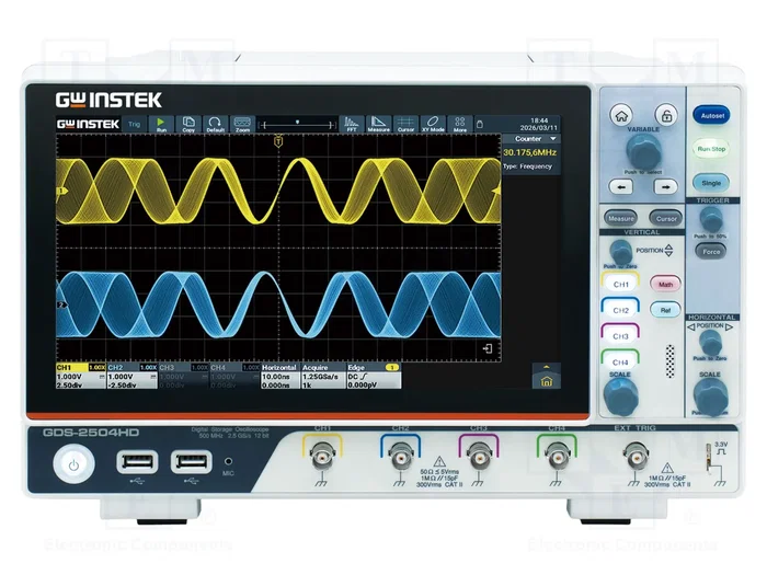 GW INSTEK GDS-2254HD Osciloscopio Digital DSO de 4 Canales y 250MHz GW INSTEK GDS-2254HD Osciloscopio Digital DSO de 4 Canales y 250MHz