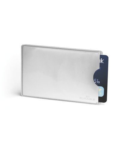 Durable Funda de Protección para Tarjeta de Crédito RFID Secure Transparente (Pack de 3)