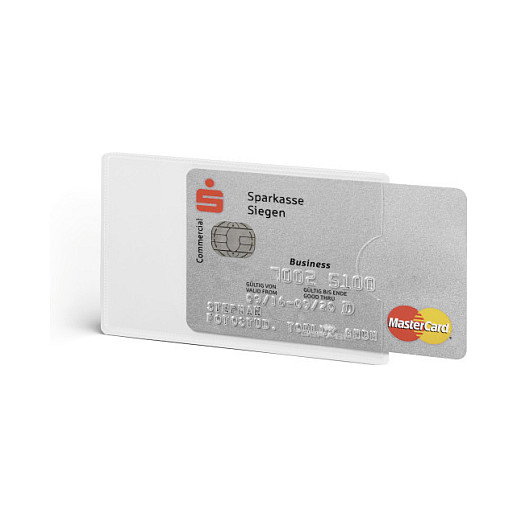 Durable Funda de Protección para Tarjeta de Crédito RFID Secure Transparente (Pack de 3)