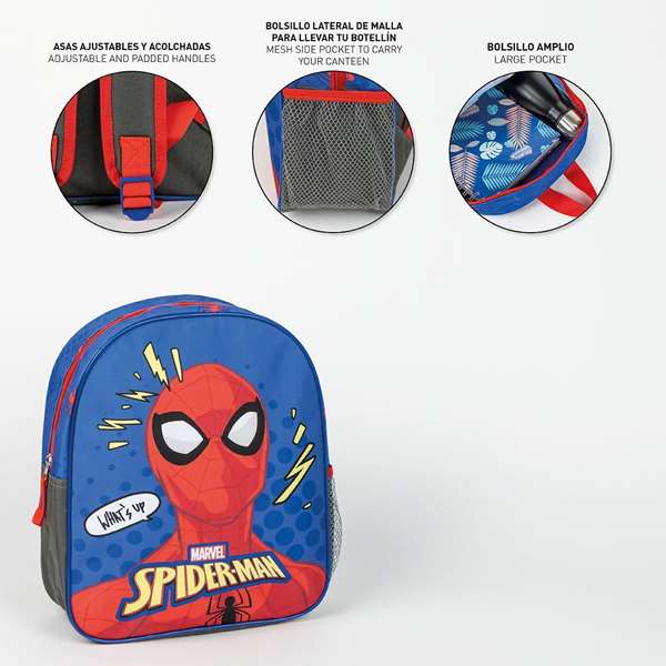 Cerdá Mochila Escolar Infantil Spiderman 8.0 x 30.0 x 25.0 cm para +3 años