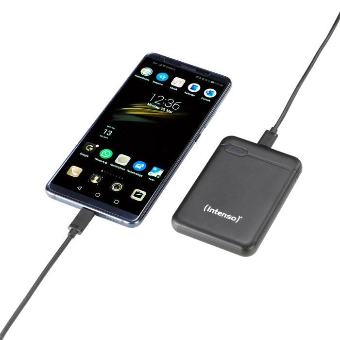 Intenso XS5000 Powerbank 5000 mAh Portátil Negro con Doble Puerto USB y USB-C