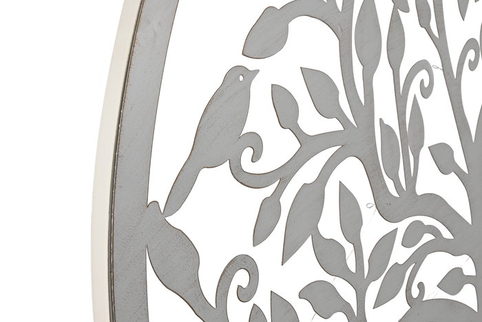 DKD Home Decor Decoración de Pared Árbol LED Metal Blanco 40 x 40 cm (4 Unidades)