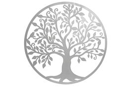 DKD Home Decor Decoración de Pared Árbol LED Metal Blanco 40 x 40 cm (4 Unidades)