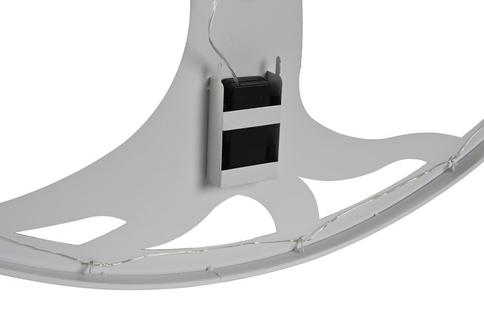 DKD Home Decor Decoración de Pared Árbol LED Metal Blanco 40 x 40 cm (4 Unidades)