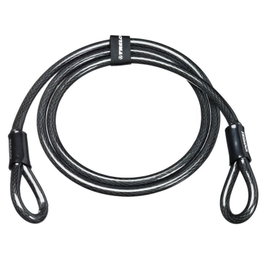 Trelock Cable de dos lazos 180cm 12mm Negro