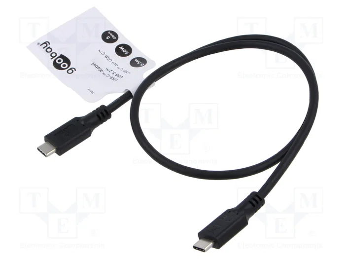 GOOBAY Cable USB 3.2 USB-C a USB-C 0,5m Negro GOOBAY Cable USB 3.2 USB-C a USB-C 0,5m Negro