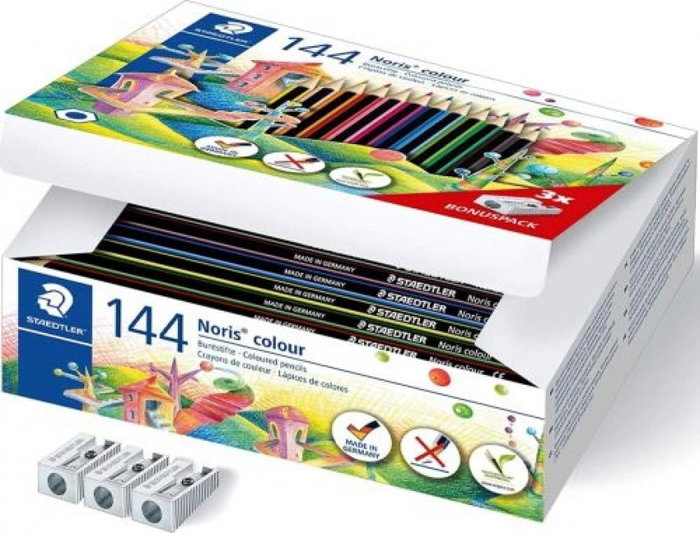 STAEDTLER Lápices de colores WOPEX ecológico 144 unidades surtidas