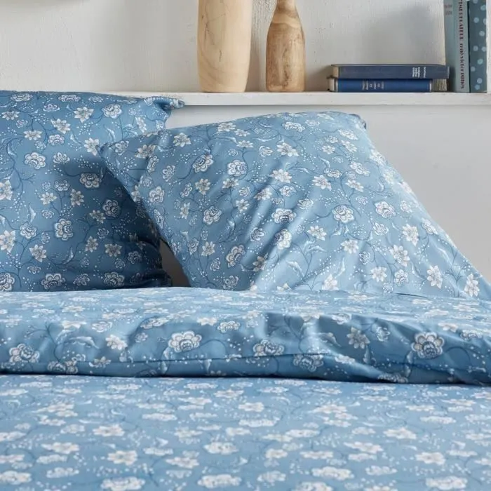 Today TOD3574641289041 Juego de cama Estampado floral 2 personas 220 x 240 cm Azul