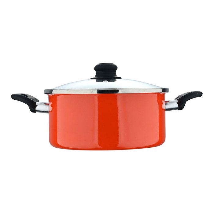 San Ignacio Cacerola Valencia experto de acero al carbono con tapa, 24 cm