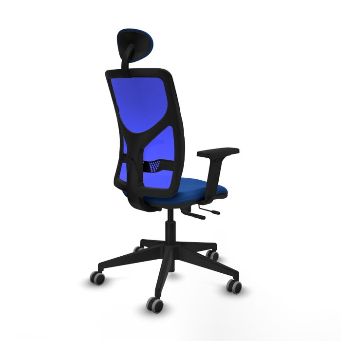 PIQUERAS Y CRESPO Silla de oficina Motilla Azul con Mecanismo Sincro/Traslack