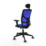 PIQUERAS Y CRESPO Silla de oficina Motilla Azul con Mecanismo Sincro/Traslack